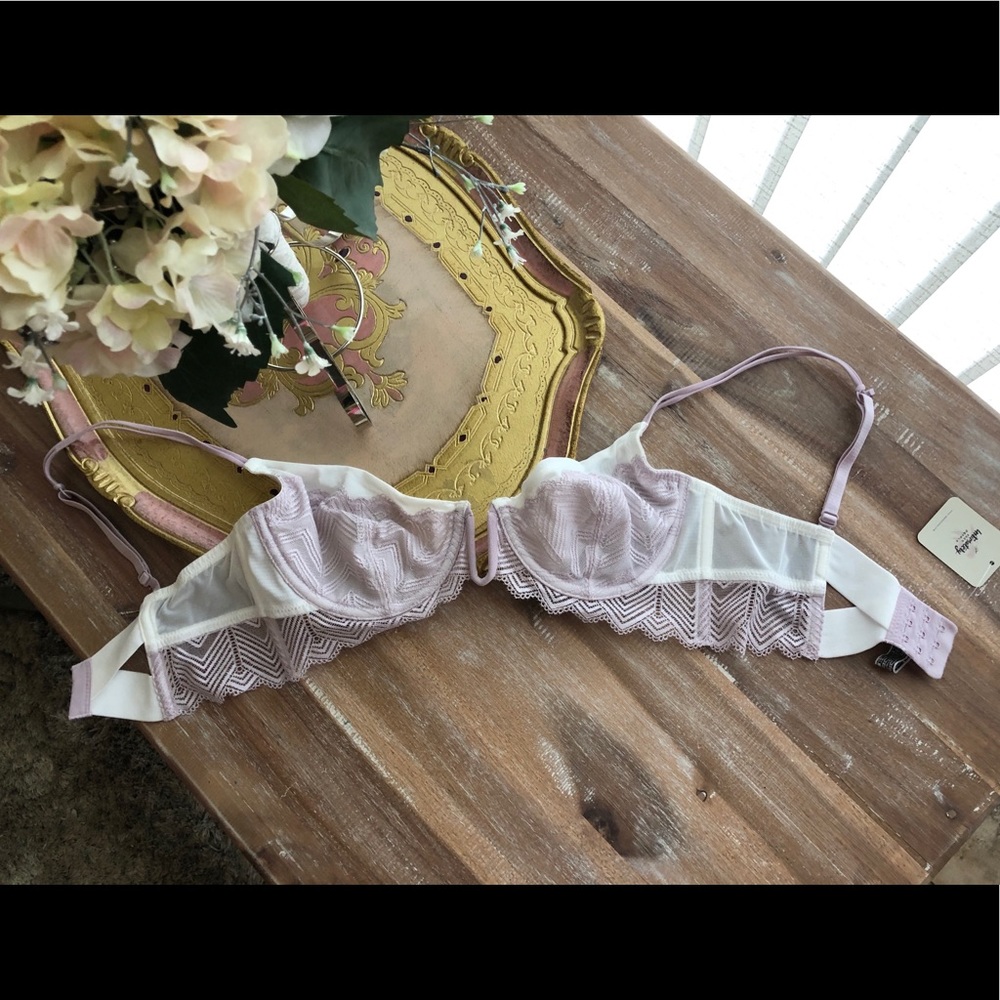 Free People purple and cream bra size 34C